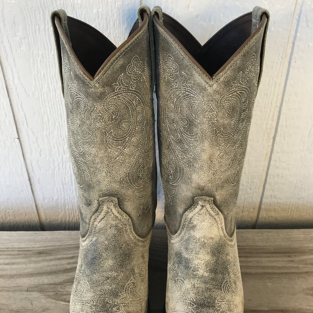Rockin Country Dusti Womens Distressed Sanded Leather Western Boots 9 M RC5093 - Picture 10 of 13